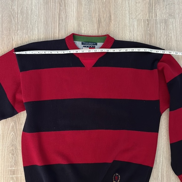 Tommy Hilfiger L Navy and Red 💯 cotton Classic 90s - Picture 10 of 12